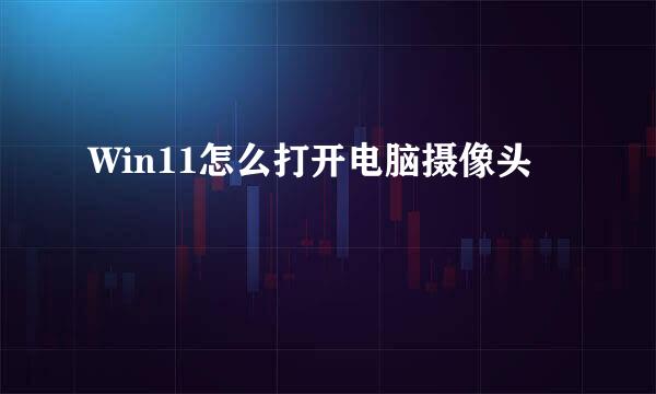 Win11怎么打开电脑摄像头