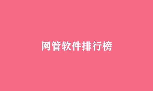 网管软件排行榜