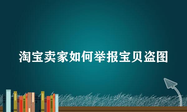 淘宝卖家如何举报宝贝盗图