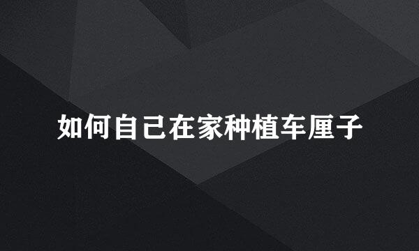 如何自己在家种植车厘子