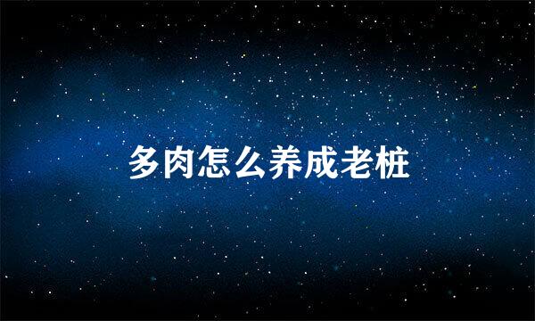 多肉怎么养成老桩