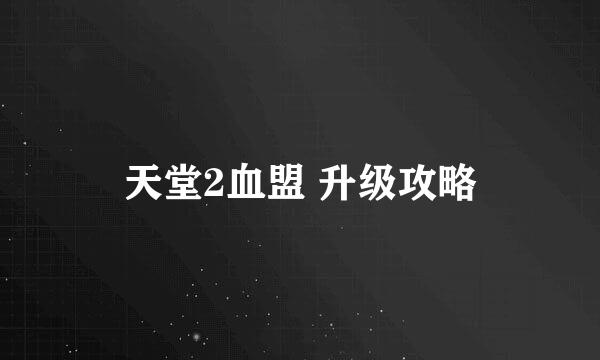 天堂2血盟 升级攻略