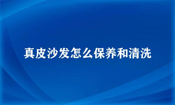 真皮沙发怎么保养和清洗