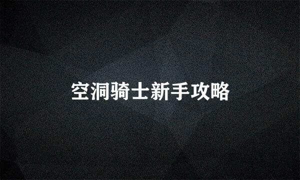 空洞骑士新手攻略