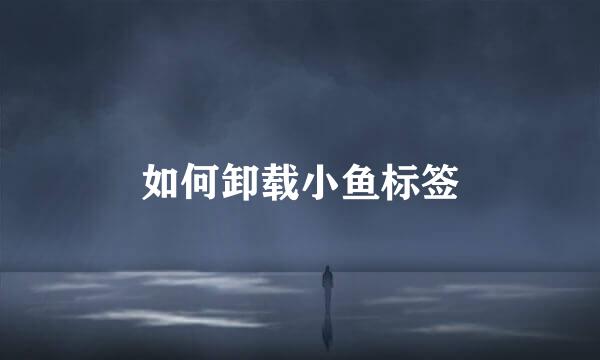 如何卸载小鱼标签