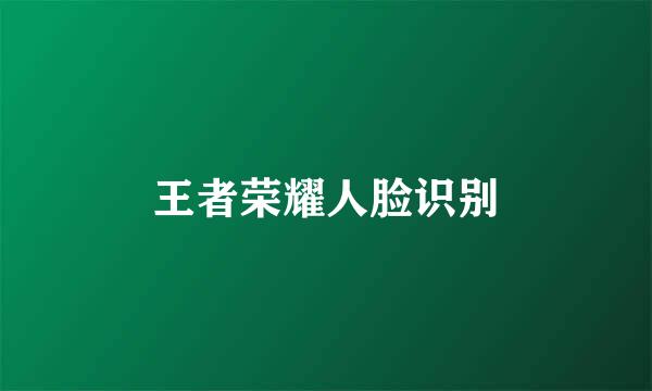 王者荣耀人脸识别