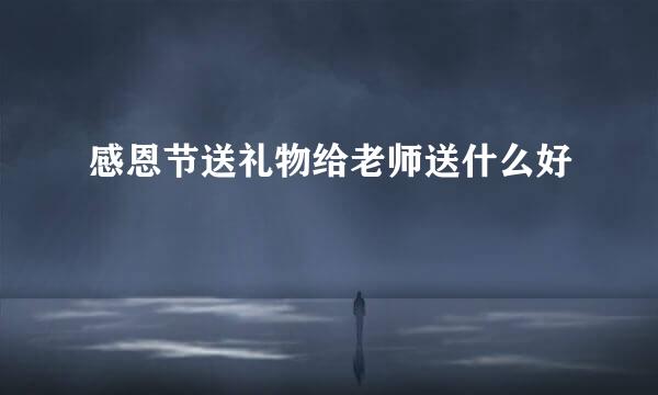 感恩节送礼物给老师送什么好