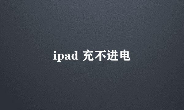 ipad 充不进电