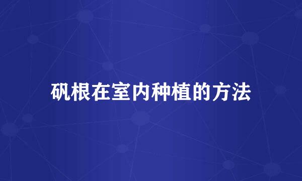 矾根在室内种植的方法