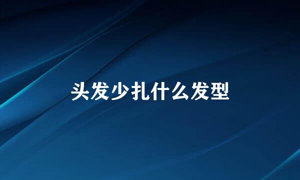 头发少扎什么发型