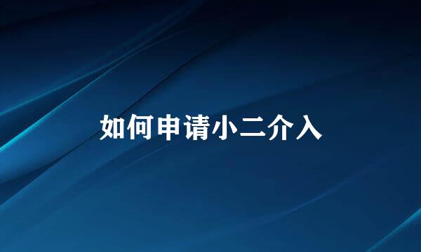 如何申请小二介入