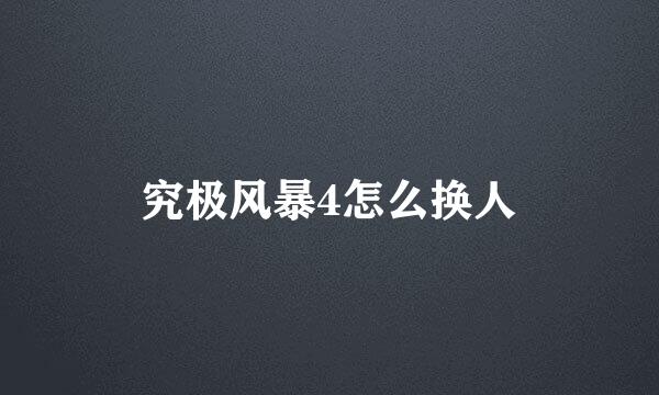 究极风暴4怎么换人