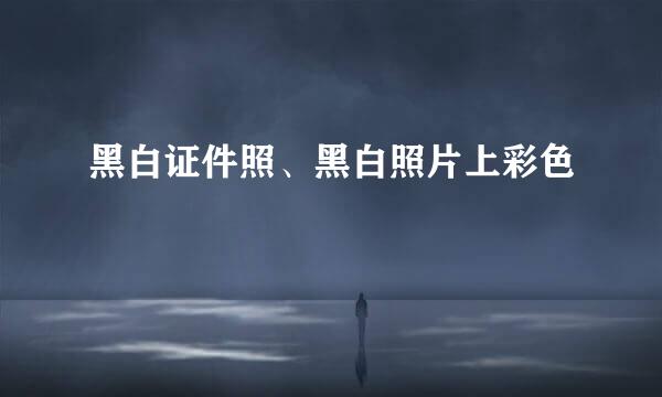 黑白证件照、黑白照片上彩色