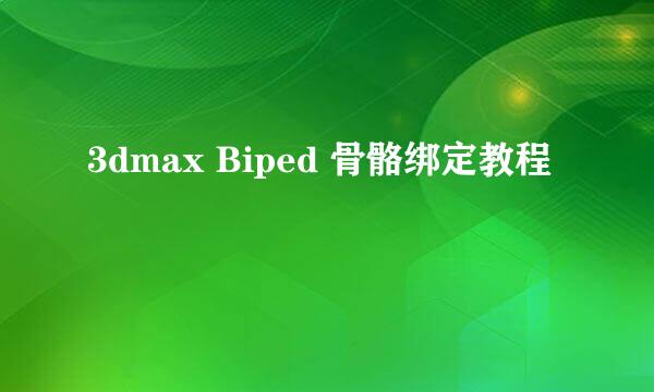 3dmax Biped 骨骼绑定教程