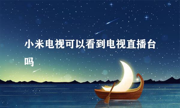 小米电视可以看到电视直播台吗
