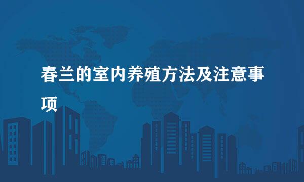 春兰的室内养殖方法及注意事项