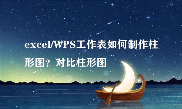 excel/WPS工作表如何制作柱形图？对比柱形图