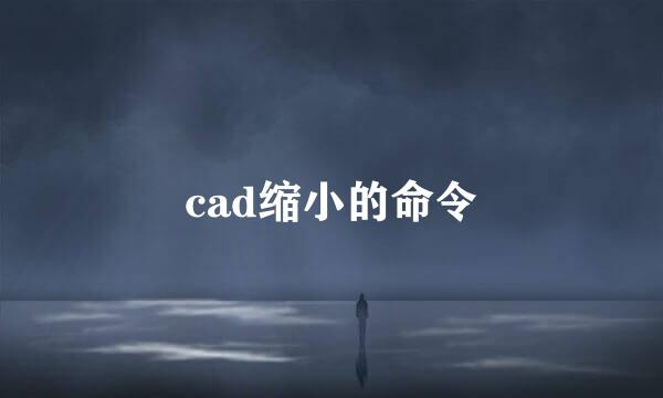 cad缩小的命令