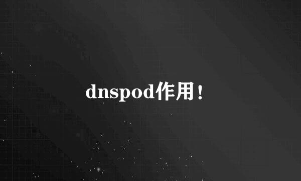 dnspod作用！