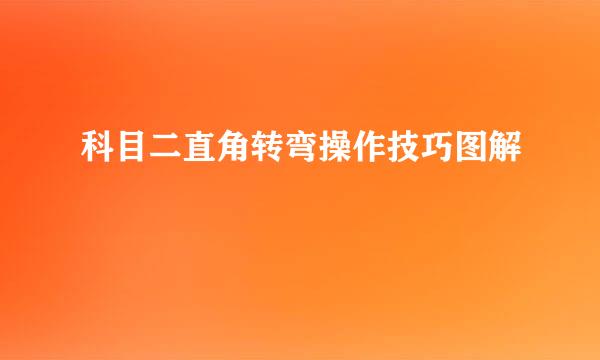 科目二直角转弯操作技巧图解