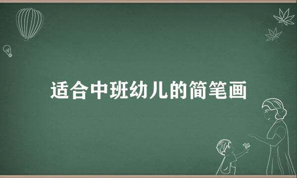 适合中班幼儿的简笔画