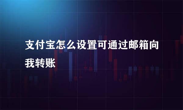 支付宝怎么设置可通过邮箱向我转账