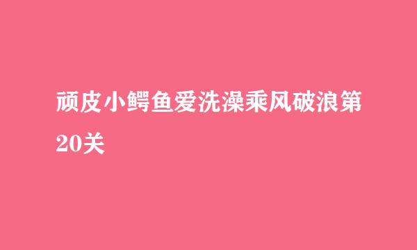 顽皮小鳄鱼爱洗澡乘风破浪第20关