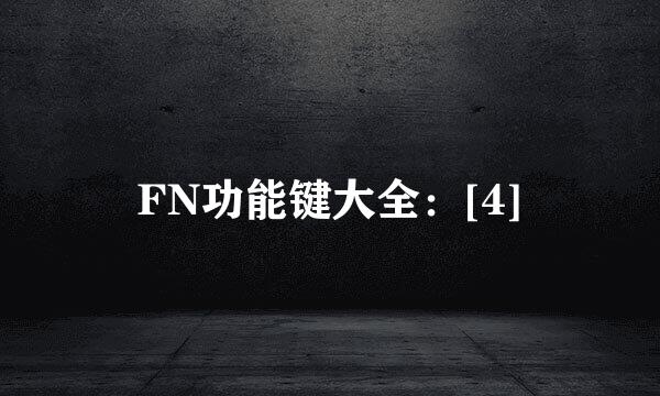 FN功能键大全：[4]