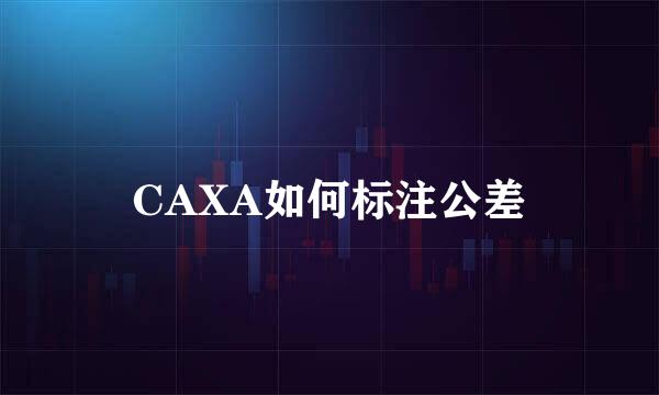 CAXA如何标注公差