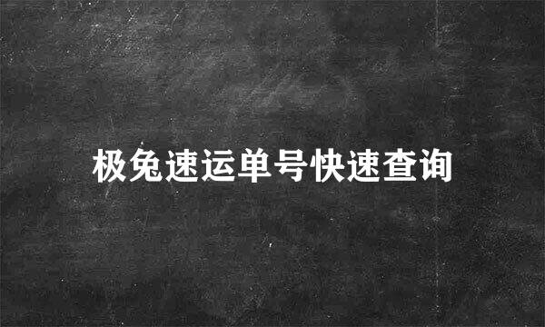 极兔速运单号快速查询
