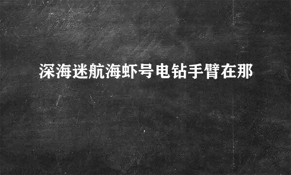 深海迷航海虾号电钻手臂在那