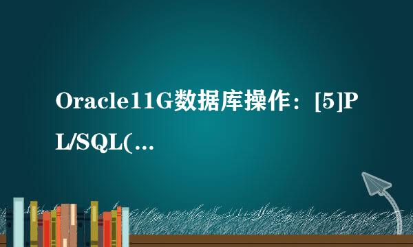 Oracle11G数据库操作：[5]PL/SQL(汉化包)图解