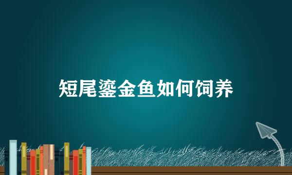 短尾鎏金鱼如何饲养