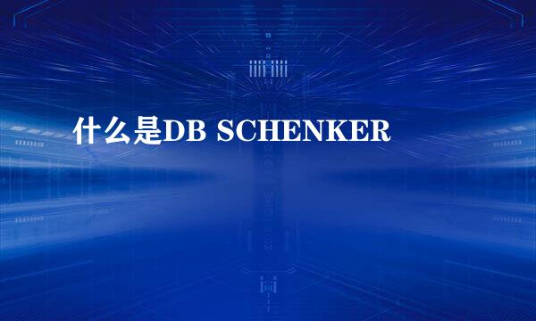 什么是DB SCHENKER
