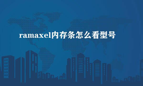 ramaxel内存条怎么看型号