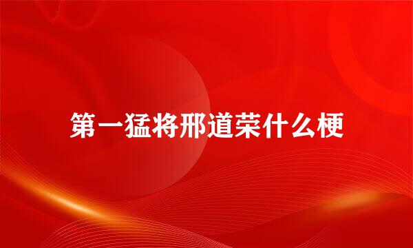 第一猛将邢道荣什么梗