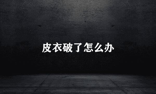 皮衣破了怎么办