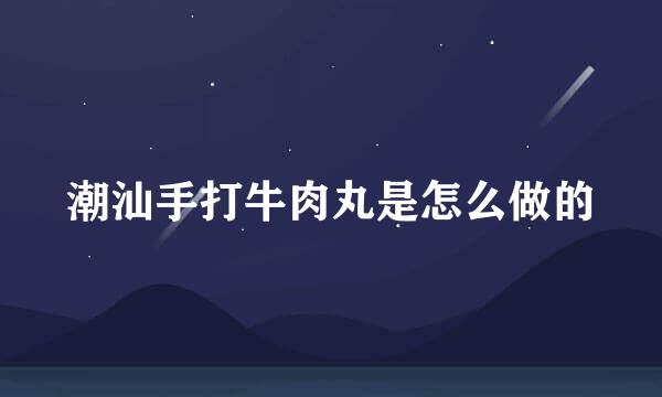 潮汕手打牛肉丸是怎么做的