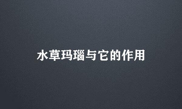 水草玛瑙与它的作用