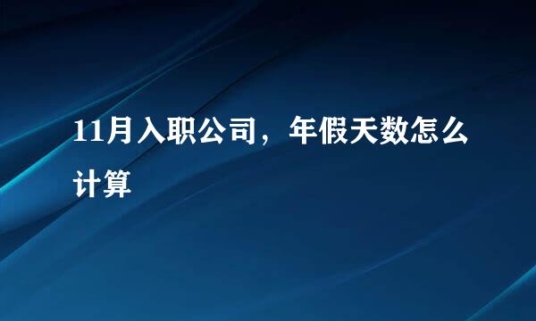 11月入职公司，年假天数怎么计算