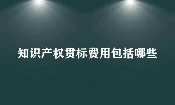 知识产权贯标费用包括哪些