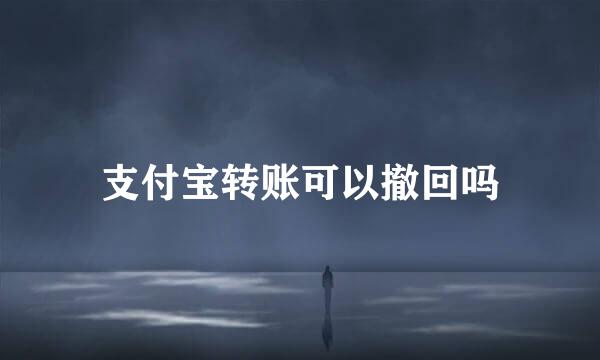 支付宝转账可以撤回吗