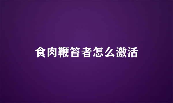 食肉鞭笞者怎么激活