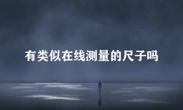 有类似在线测量的尺子吗