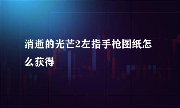 消逝的光芒2左指手枪图纸怎么获得