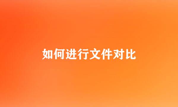 如何进行文件对比