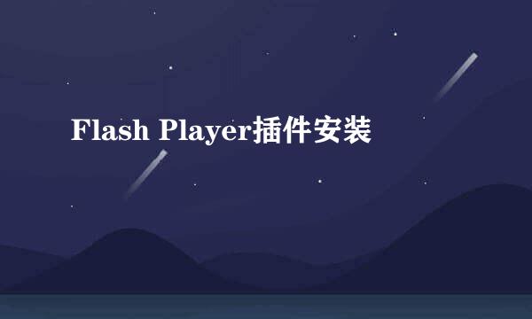 Flash Player插件安装