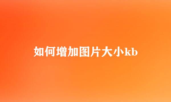 如何增加图片大小kb