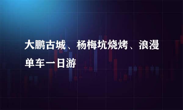 大鹏古城、杨梅坑烧烤、浪漫单车一日游