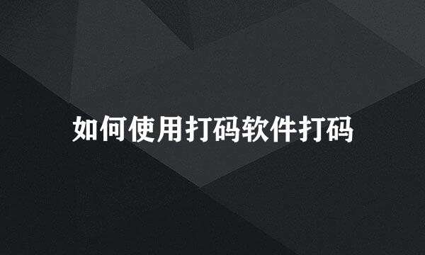 如何使用打码软件打码